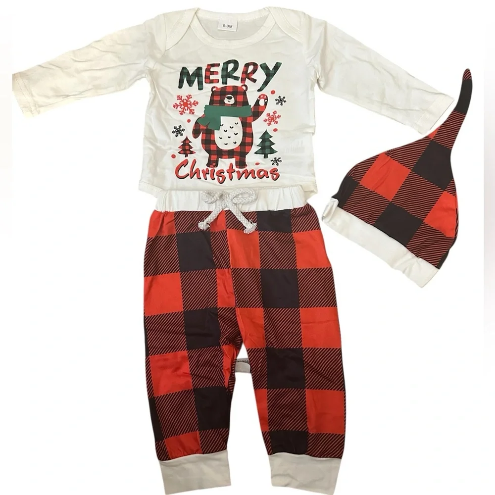 ⚡️ NIP Festive Christmas Outfit with Hat Size 0-3mo
